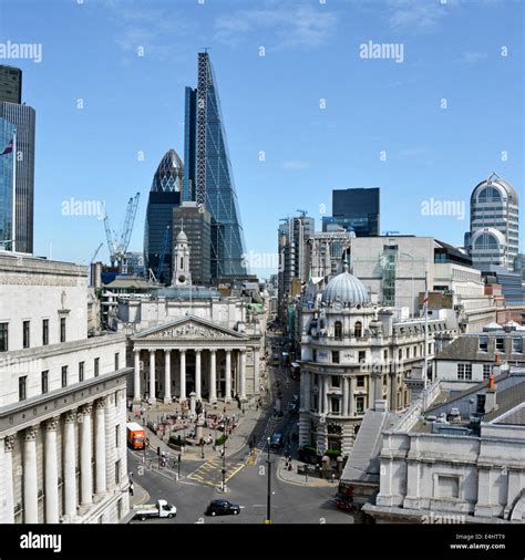 Part Of The City Of London Square Mile Financial District Skyline Stock