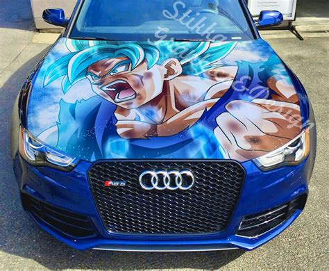 Vinyl Car Hood Wrap Full Color Graphics Decal Anime Dragon Ball Goku