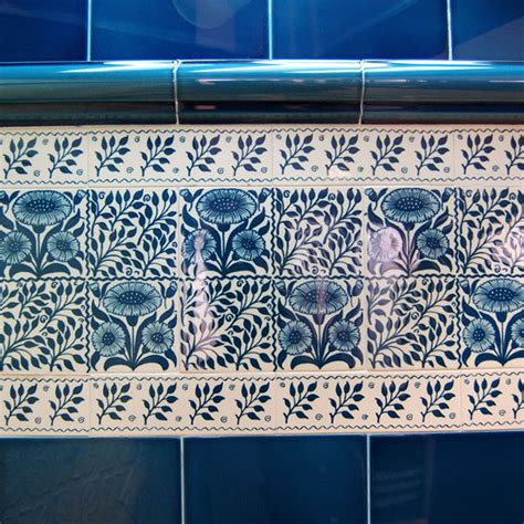Victorian Oreton Blue Decorative Tiles 152x152mm Exterior Use