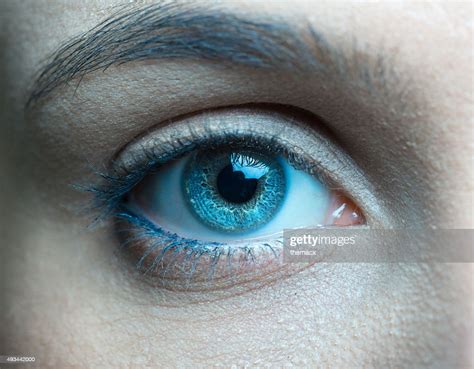 Human Blue Eye Close Up Stock Photo Getty Images