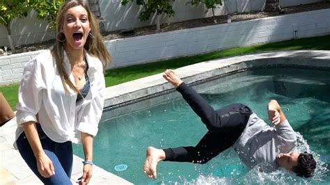 Pushed In The Pool Prank Youtube