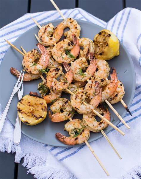 Grilled Dill Shrimp Skewers Carolyn S Cooking