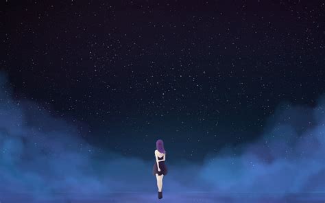 The Best Anime Girl Night Sky Wallpaper Wallpaper Quotes
