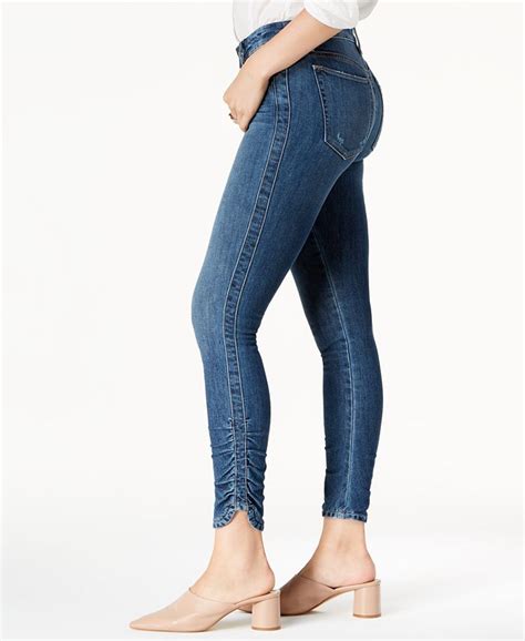 Joes Jeans The Icon Mid Rise Skinny Ankle Jeans With Ruched Hem