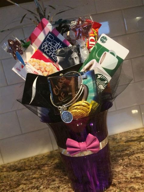 Graduation gift basket for 8th grader. Graduation gifts, Gift cards and High schools on Pinterest