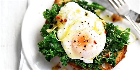Kale And Poached Egg Bruschetta