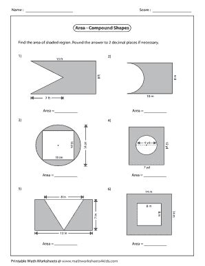 Find the shaded area between the three circles. Area Of Shaded Region Worksheet Answers - Worksheet List