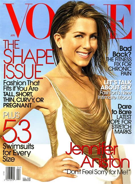 Fashion Flashback Jennifer Aniston Covers Vogue April 2006 Emily