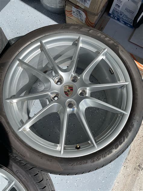 Fs Porsche Carrera S 911 991 Bbs Wheels 20 5x130 Brilliant Silver Oem