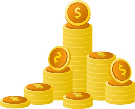 Flat Design Of Payment And Finance With Pile Coins Coin Stack Money