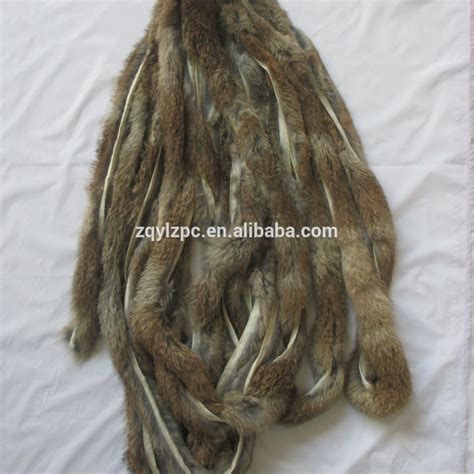 Natural Brown Rabbit Fur Stripsreal Rabbit Fur Trimming Fur Skin