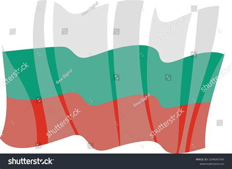 Bulgarian National Flag Isolated On Transparent Stock Vector Royalty
