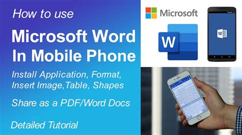 How To Use Microsoft Word In Mobile Use Microsoft Word App In Android