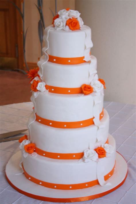 Orange Wedding Cake Orange Wedding Cake Wedding Cake Peach Simple