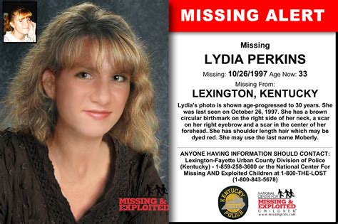 Lydia Perkins Age Now 33 Missing 10261997 Missing From Lexington