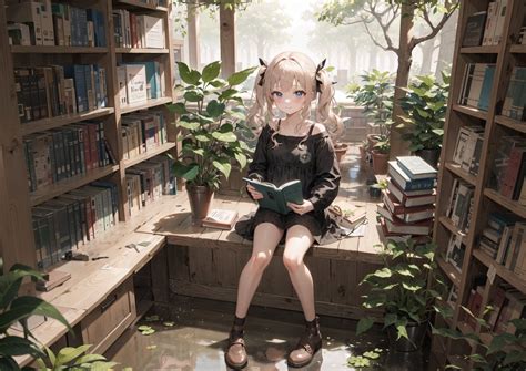 Juju Mayor On Twitter Rt Vsukiyakiaiart 秘密の森の図書館 Aiart Aiイラスト