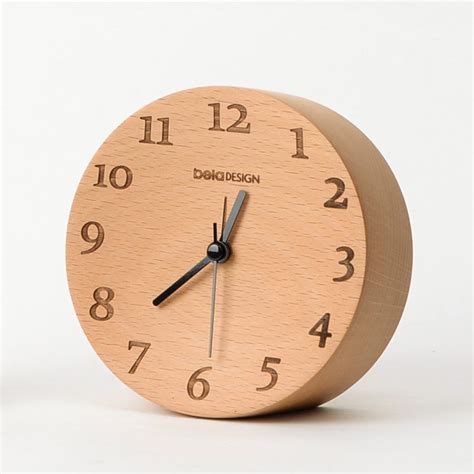 Beech Wood Tabletop Clock Thedecentliving Clock Tabletop Clocks
