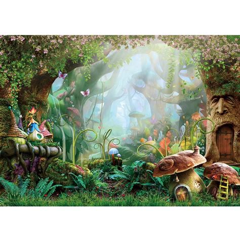 Buy Allenjoy 7x5ft Spring Cartoon Fairy Tale Mushroom Forest Backdrop