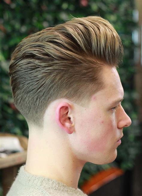 Pompadour Fade Haircut Mens Hairstyles Pompadour Tapered Haircut