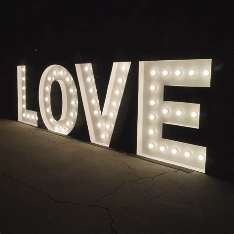 Light Up Letters Stunning 12m Illuminated Marquee Love Letters
