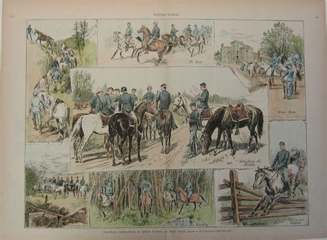 Cavalry Drills Antique Maps Prints Pictures Of Soldiers