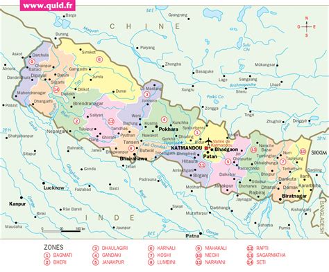 online maps nepal political map