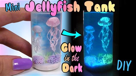 Simple Glow In The Dark Mini Jellyfish Tank Tutorial Diy Miniature