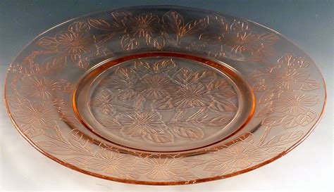 Glass Pick Of The Week Dogwood Pink Depression Glass Dinner Plates