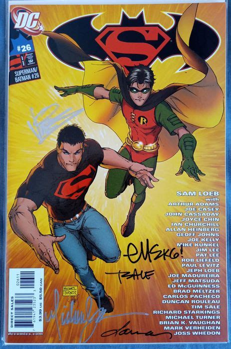 Dc Comics Supermanbatman 26 Signed By Michael Turner Catawiki
