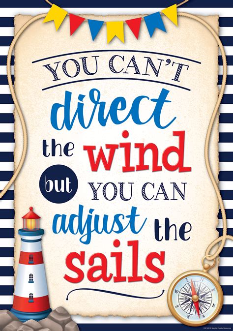 You Cant Direct The Wind But You Can Adjust The Sails Positive Poster