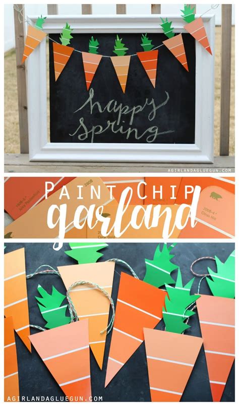 Paint Chip Carrots Creativebuzz A Girl And A Glue Gun