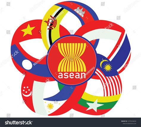「aseanの国旗とロゴ（東南アジア諸国連合会）の会員権」のイラスト素材 1679294632 Shutterstock