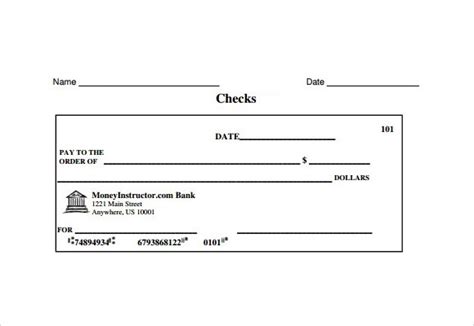 sample check templates   sample templates