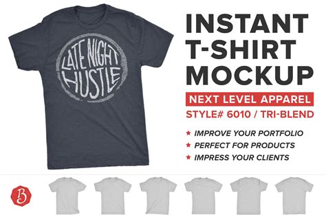 Download Next Level Tri-Blend T-Shirt Mockups | Creative Photoshop Templates ~ Creative Market
