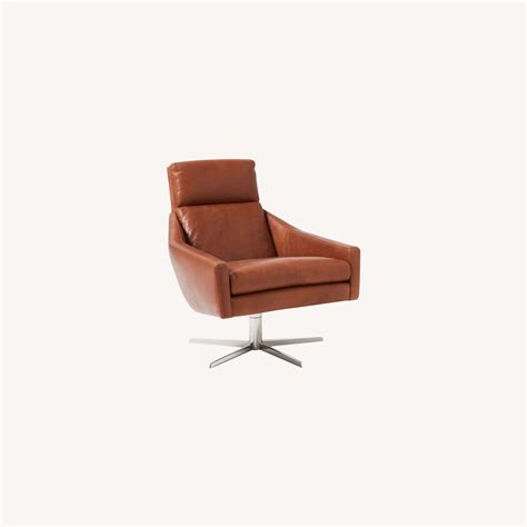Get austin's weather and area codes, time zone and dst. West Elm Austin Leather Swivel Chair - AptDeco