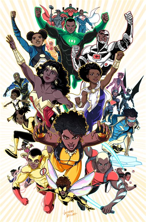 Black Superheroes Of The Dcu A Couple Commissioned Me To Do This Piece