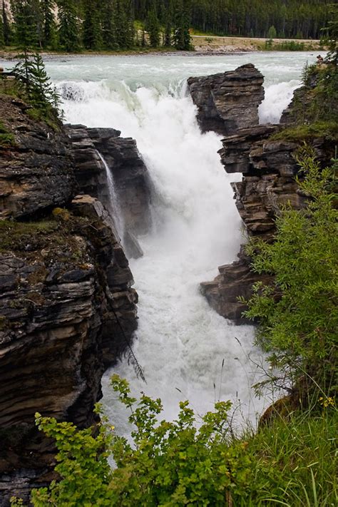 Athabasca Falls Alberta Canada World Waterfall Database