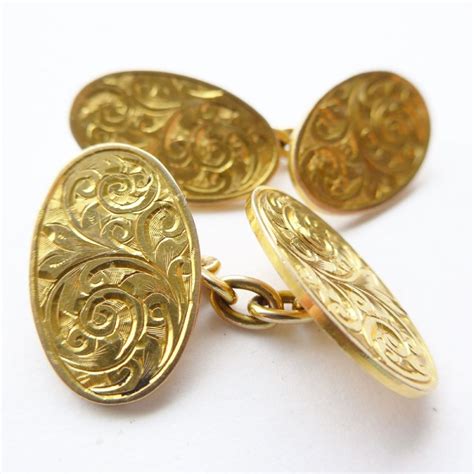 Sold Beautiful Antique Solid Gold Cufflinks Hallmarked Chester 1908