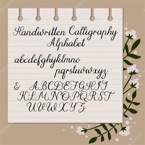 Modern Calligraphy Capital Letters Handwritten Alphabet Modern Calligraphy Uppercase
