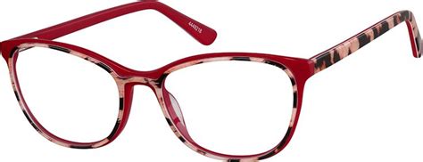 Red Cheetah Cat Eye Glasses 4448218 Zenni Optical Eyeglasses Red