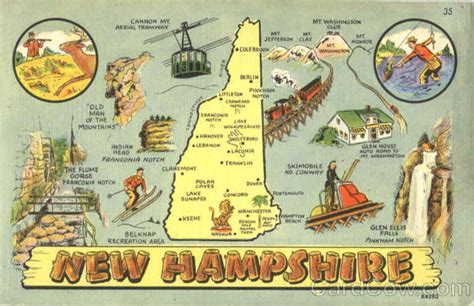 Tourist Map Of New Hampshire Other New Hampshire Cities