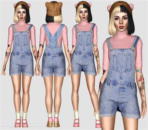 Sims 1 Sims 4 Clothing Melanie Martinez Overall Shorts Overalls