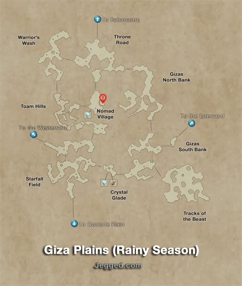 Final Fantasy Xii Map Of The Giza Plains Rainy Season