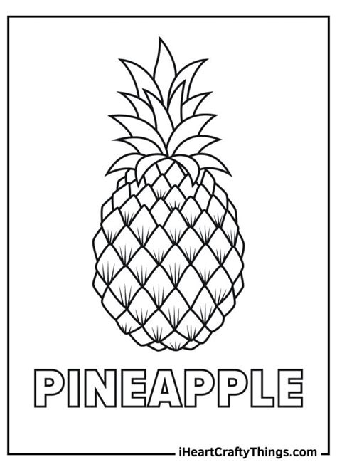 Pineapple Coloring Pages 100 Free Printables