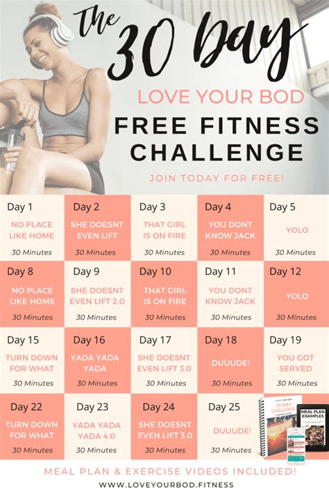 Free Day Intermediate Home Workout Challenge Love Your Bod