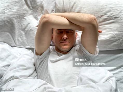 Middle Aged Man Is Sleeping At Home Stock Photo Download Image Now