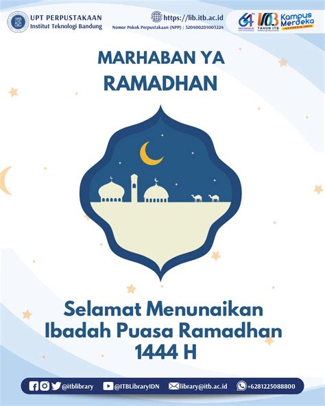 Selamat Menunaikan Ibadah Puasa Bulan Ramadhan 1444 H Perpustakaan Itb