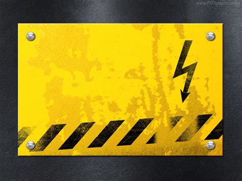 High Voltage Sign Template Psd Psdgraphics