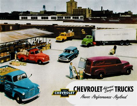 Nostalgia On Wheels 1952 Chevrolet Trucks Brochure Specs Options