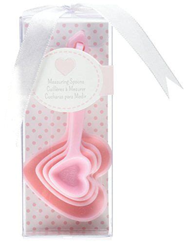 Kate Aspen 18129pk Pink Heart Plastic Measuring Spoons Pink Heart